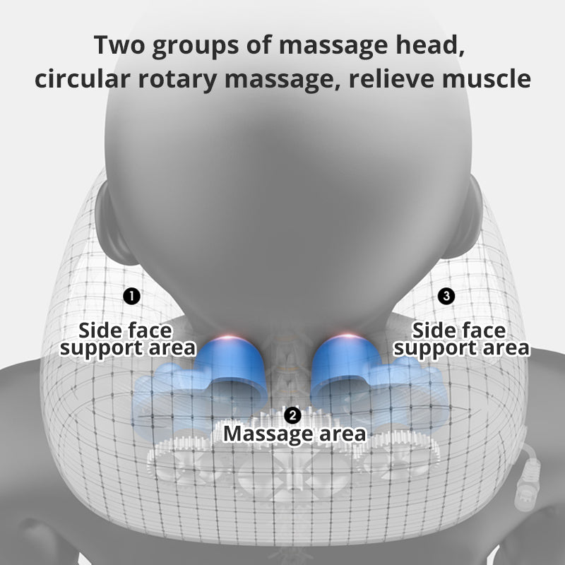 U-Shaped Massage Pillow – Neck, Shoulder & Back Pain Relief Cushion