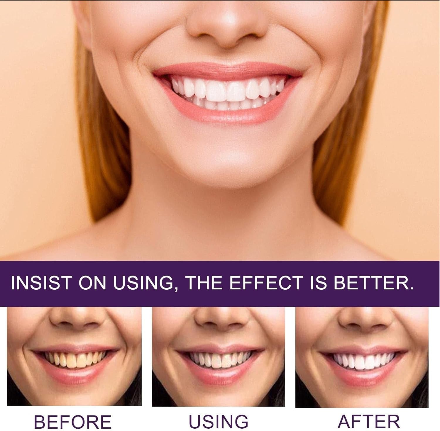 EELHOE Color Corrector Toothpaste 50ml | Purple Whitening Toothpaste for Stain Removal