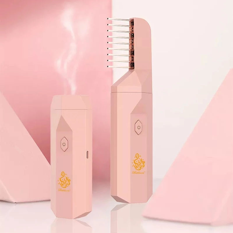 Electric Hair Brush Incense Burner for Bakhoor – Portable & Easy Aromatherapy
