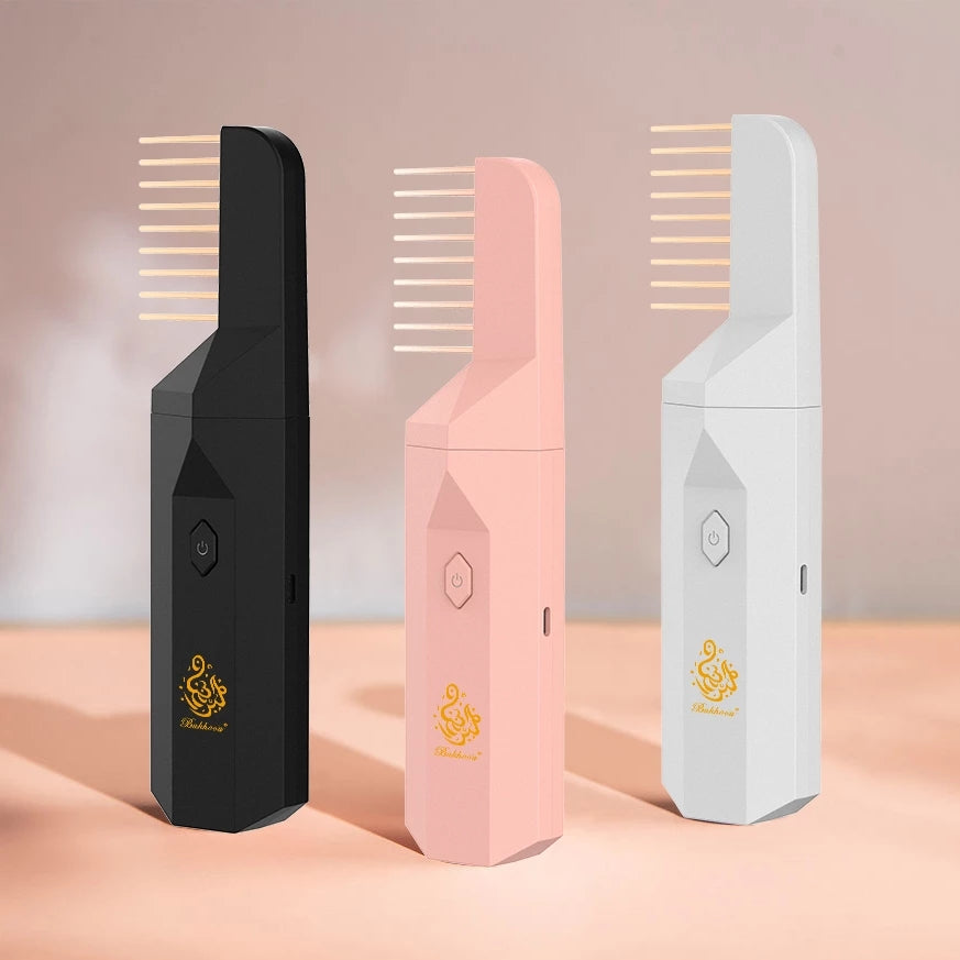Electric Hair Brush Incense Burner for Bakhoor – Portable & Easy Aromatherapy