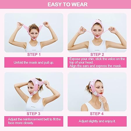 V-Shape Face Slimming Strap – Double Chin Reducer & Skin Firming Belt