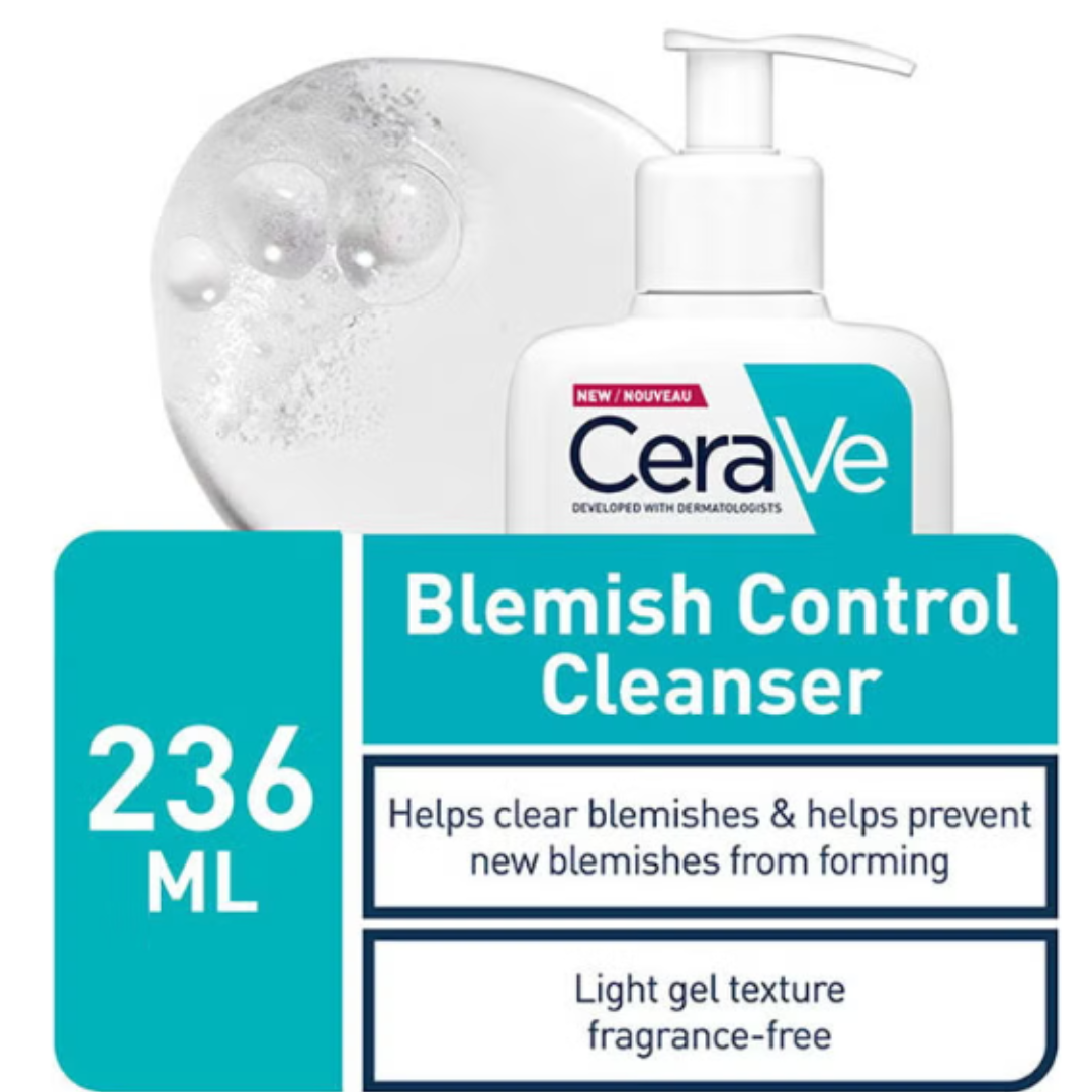 CeraVe Blemish Control Cleanser – Salicylic Acid Acne Treatment Face Wash