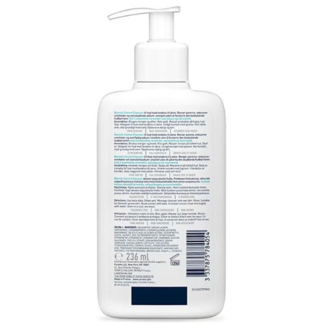 CeraVe Blemish Control Cleanser – Salicylic Acid Acne Treatment Face Wash