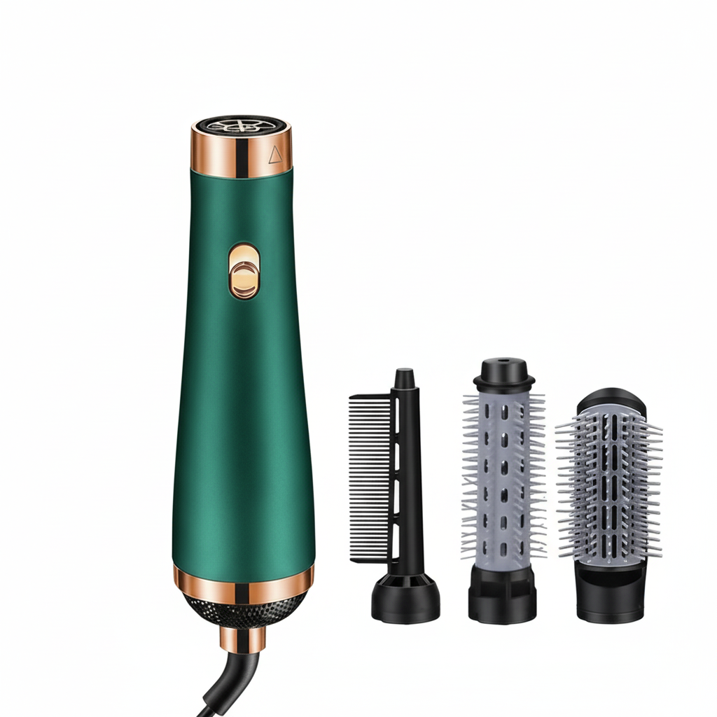 Multifunctional 3-in-1 Hair Dryer Brush with Replaceable Combs | Hot Air Styler & Volumizer