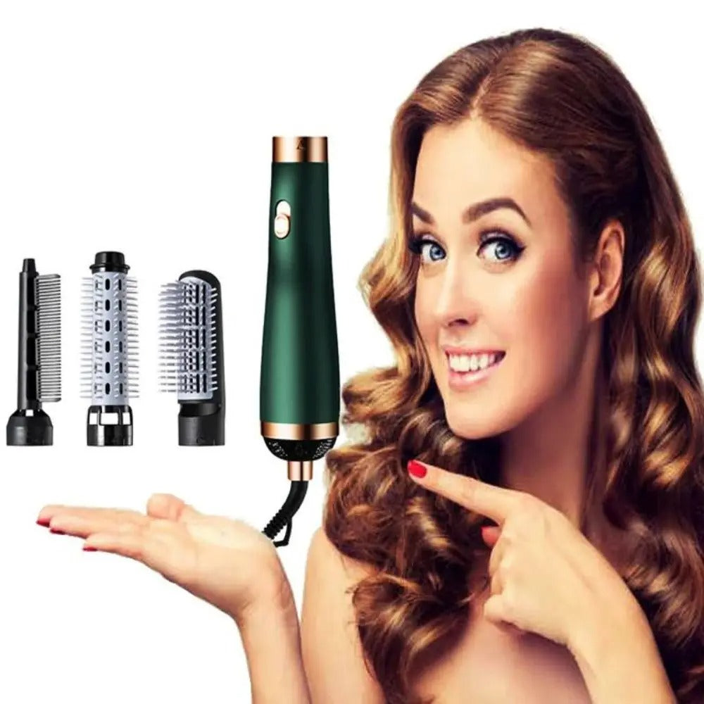 Multifunctional 3-in-1 Hair Dryer Brush with Replaceable Combs | Hot Air Styler & Volumizer