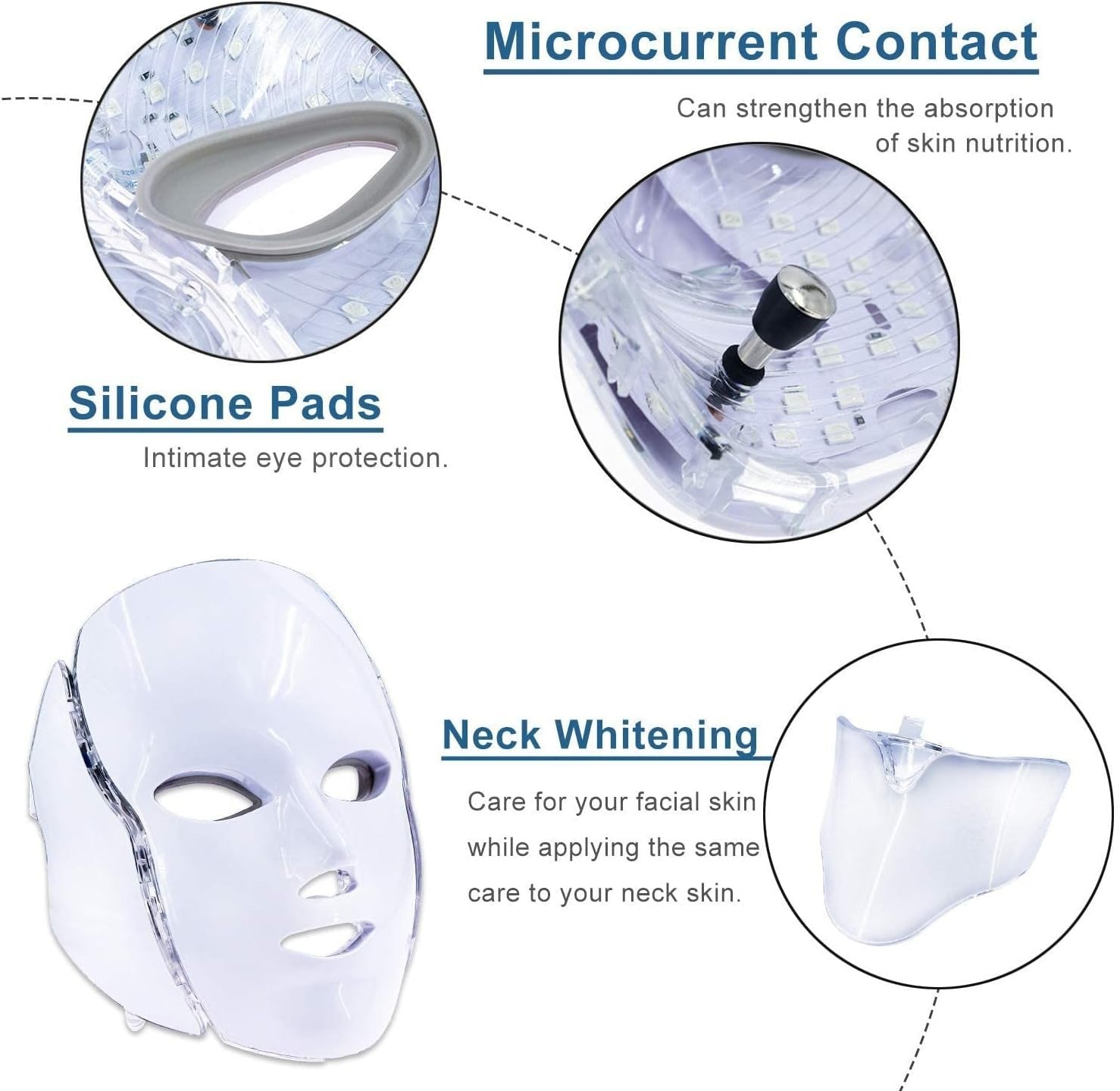LED Facial Mask – 7 Color Light Therapy Skin Rejuvenation & Acne Treatment | Beauty Device UAE